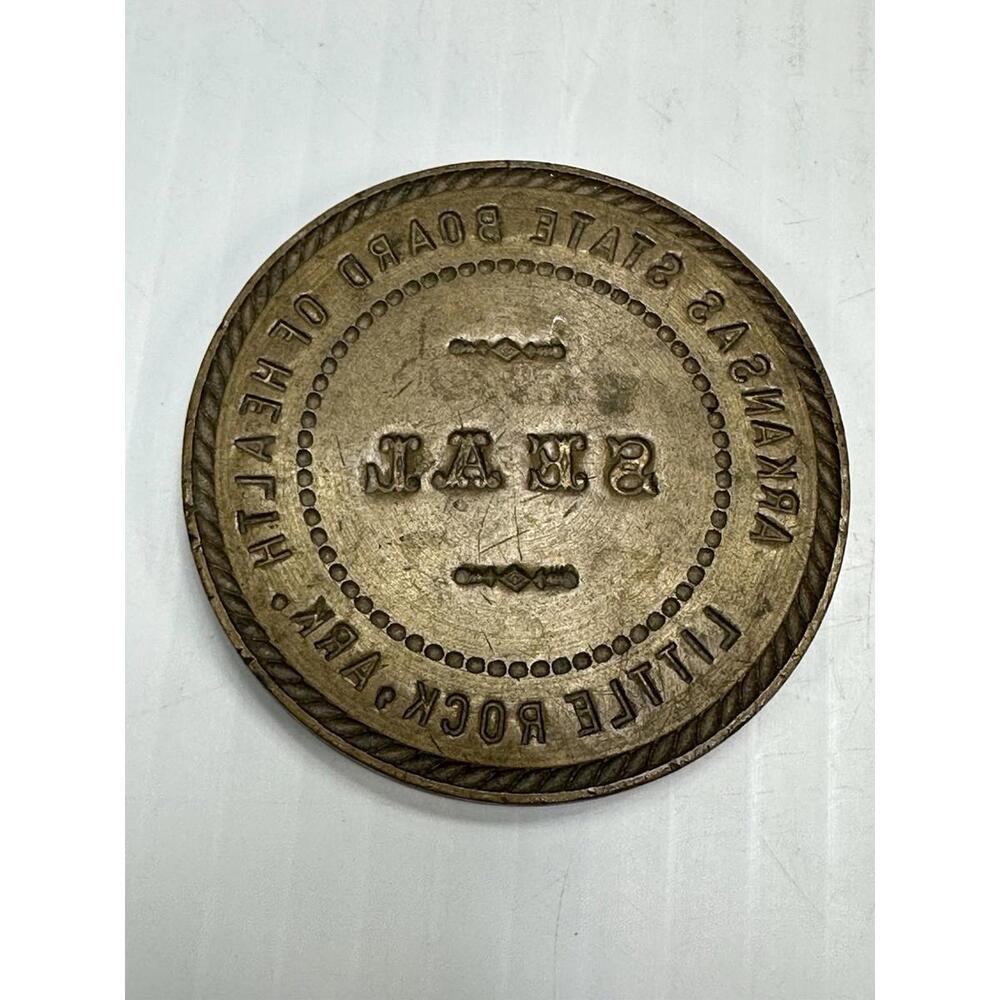Vintage SEAL Arkansas State Board Of Health Little Rock Ark Bronze Medal
